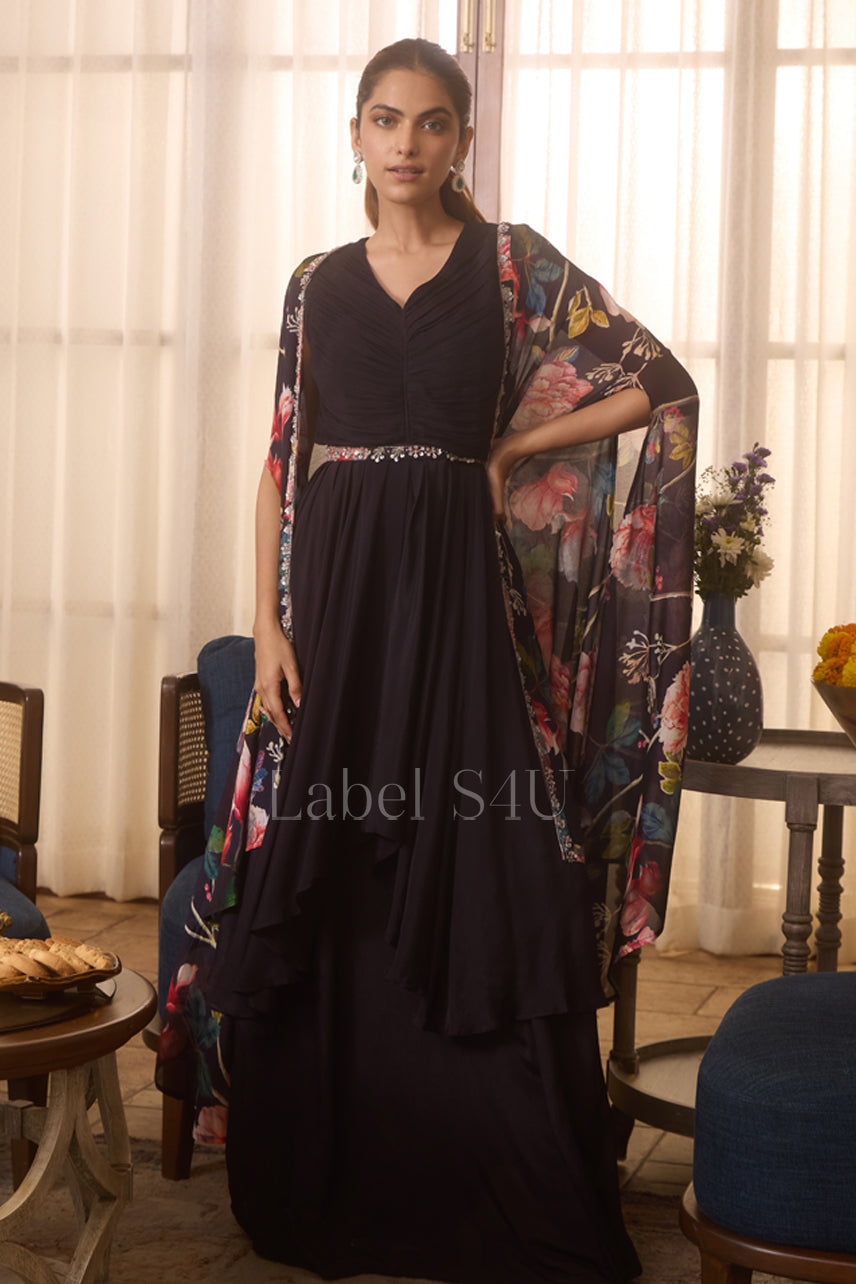 Nazaha-Gown With Cape