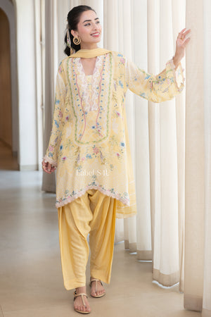 Pretty In Yellow Farshi Salwar Set