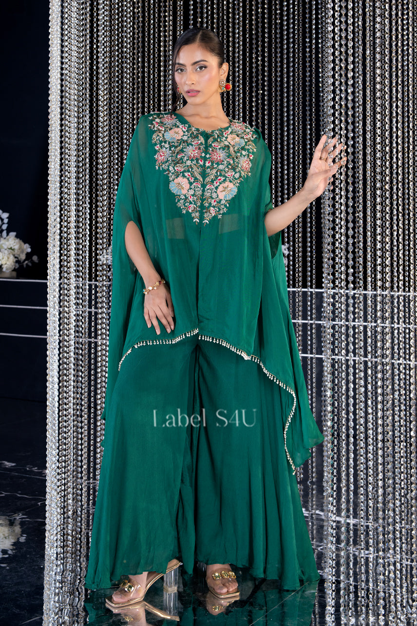 Green Glow-Kaftan Set