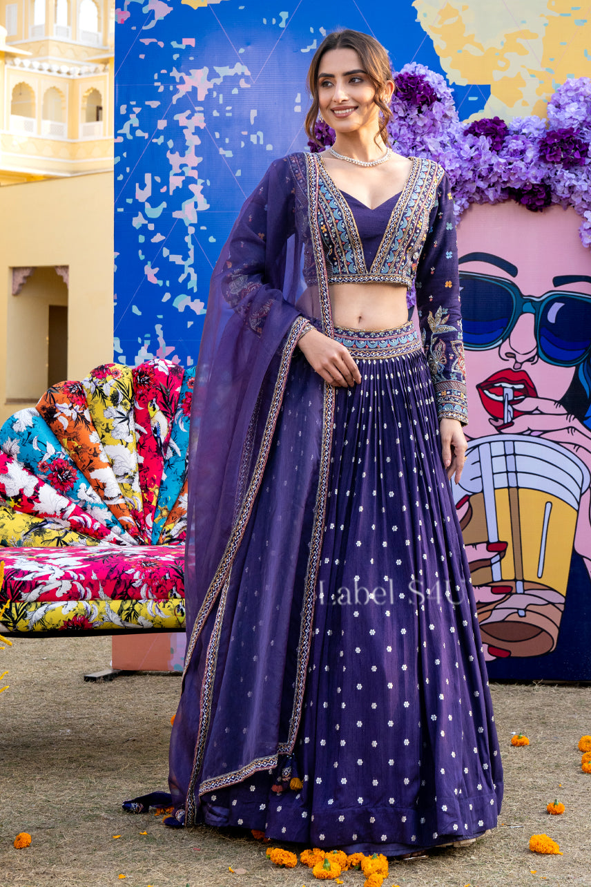 Violet Dusk-Lehenga Set