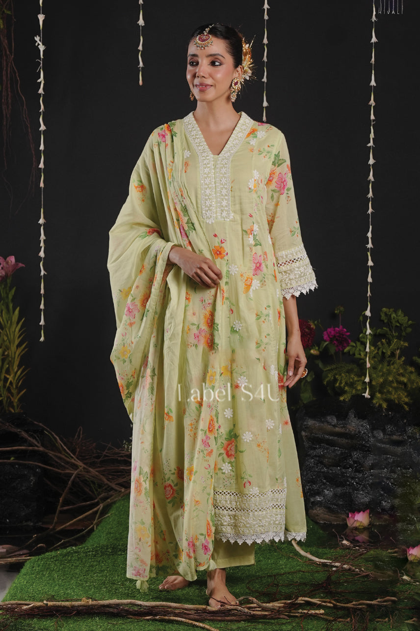 Fresh Floral-Anarkali Set