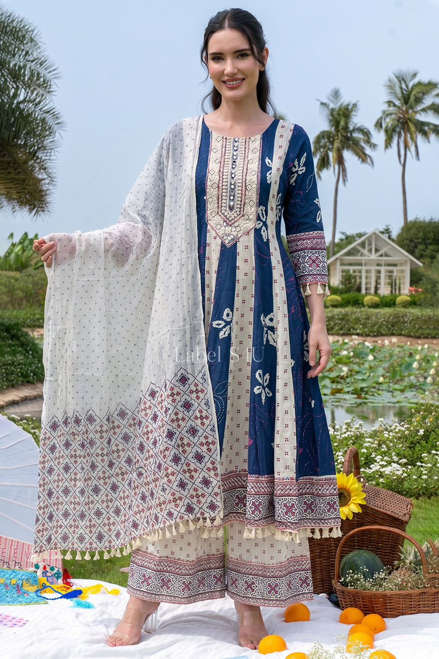 Verona Printed Tassel Anarkali Set
