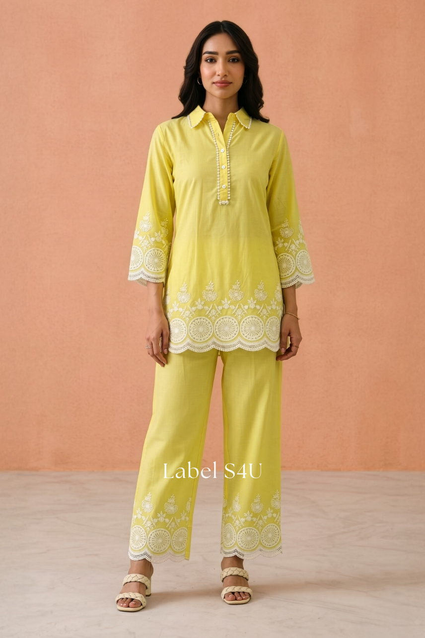 Sunshine Lace Cotton Co-ord Set