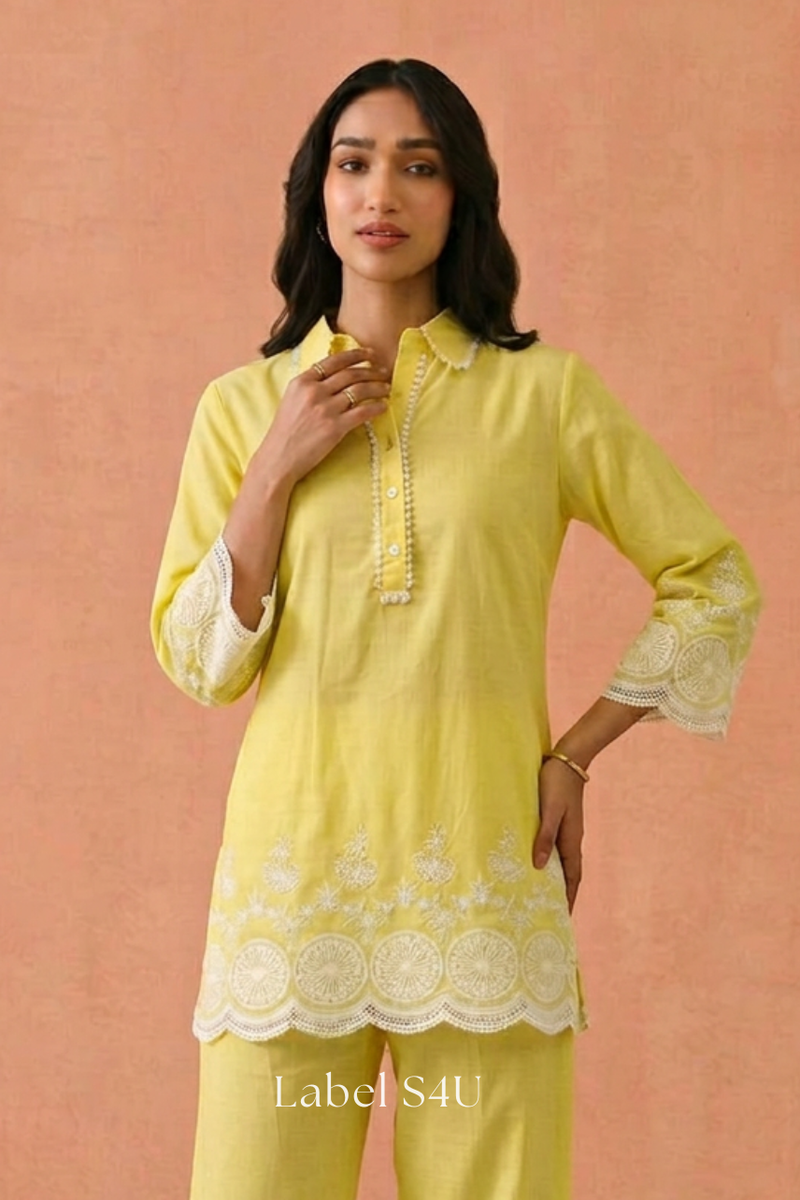 Embroidered co-ord set for women