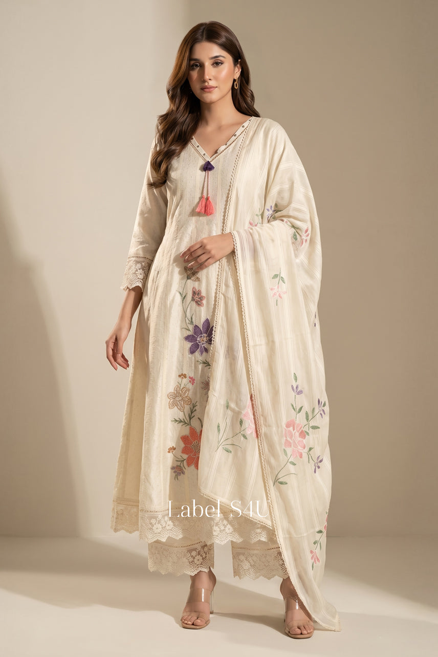 Threads of Summer Bloom Anarkali Set