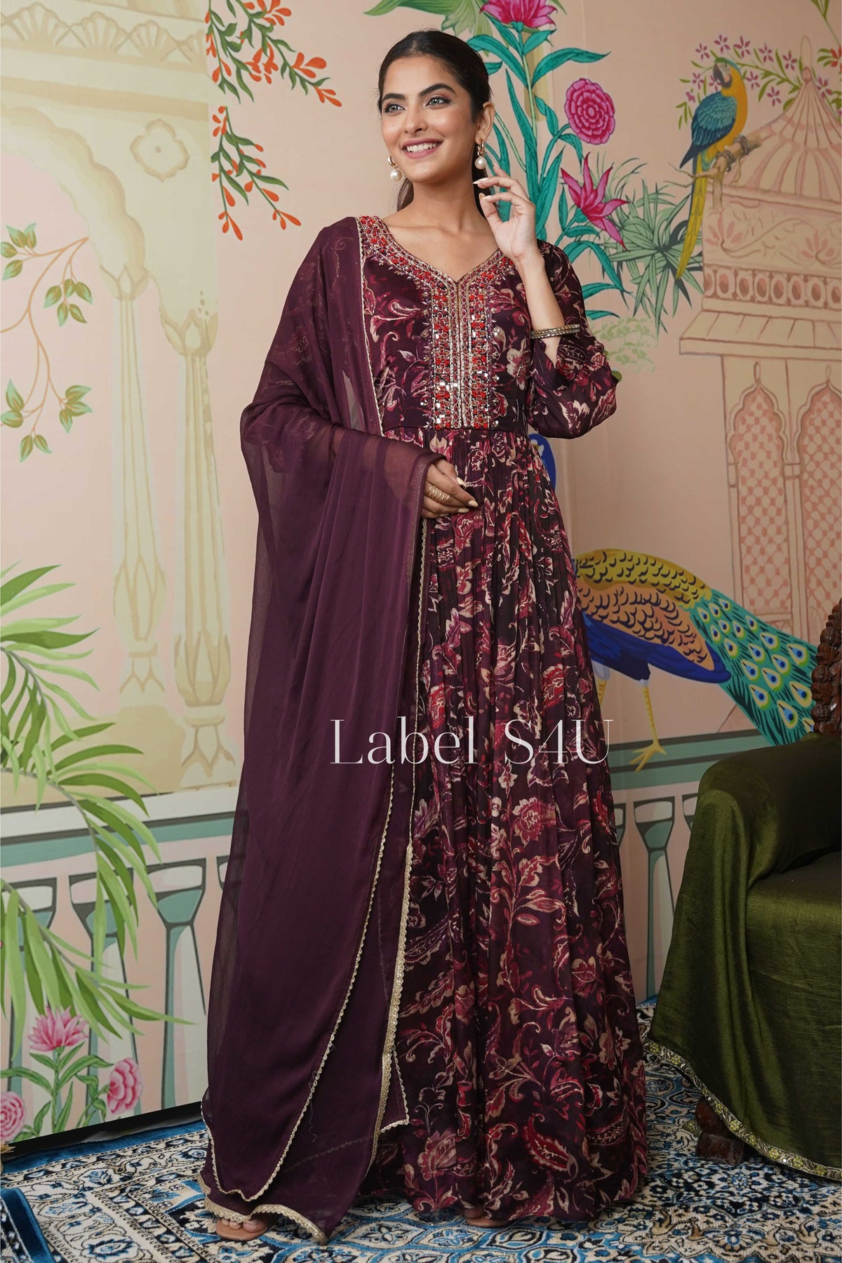 Nightshade Elegance-Anarkali