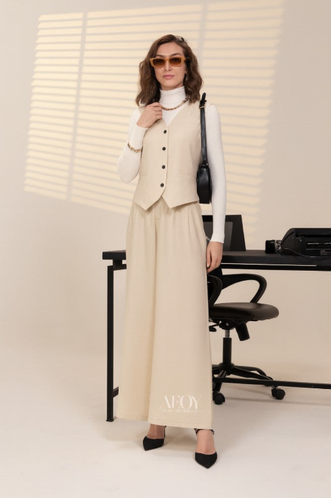 Tailored Linen -Waistcoat Set