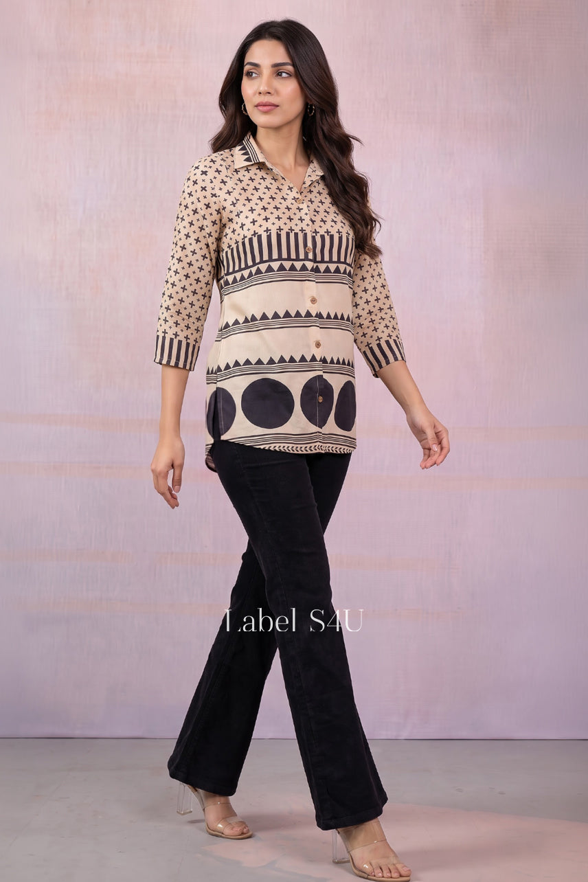 Monochrome Printed Shirt