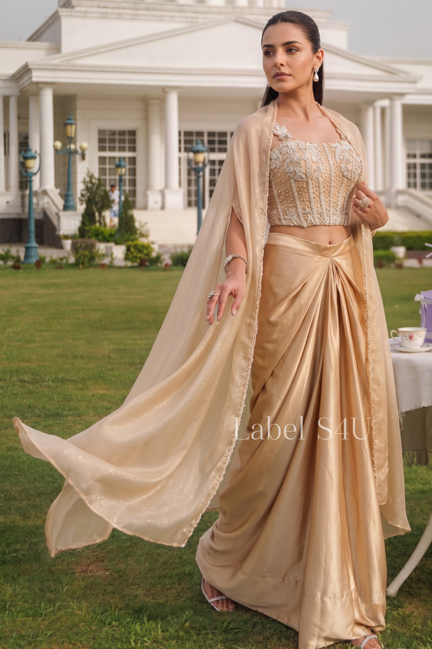 Glam Gala Corset Cape Set