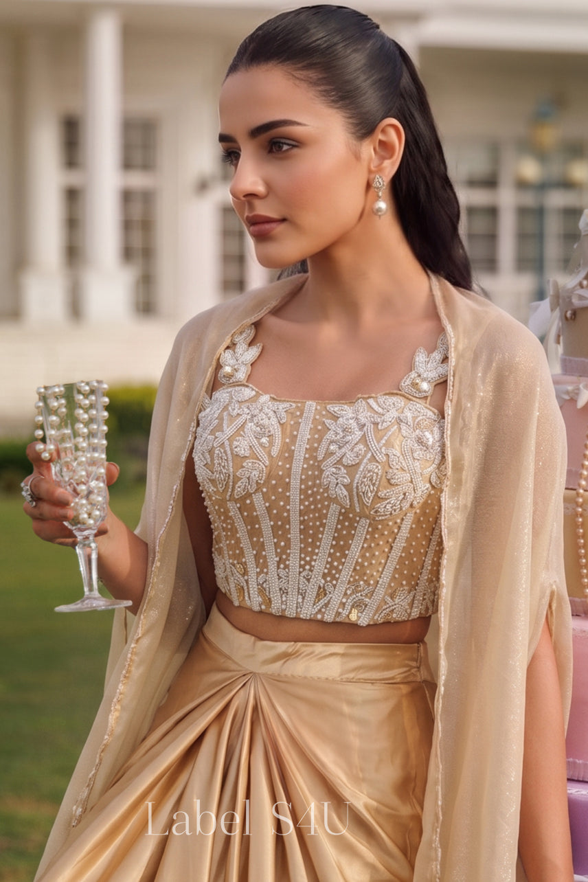 Glam Gala Corset Cape Set