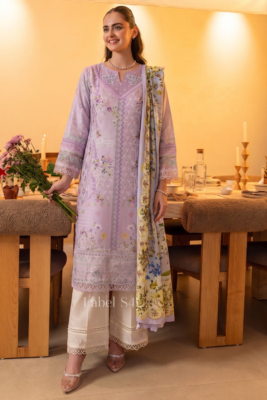 Lilac Lace Printed Palazzo Set