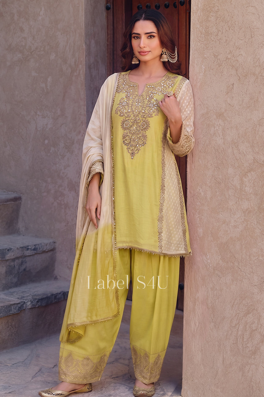 Sunehri Saga-Farshi Salwar Set