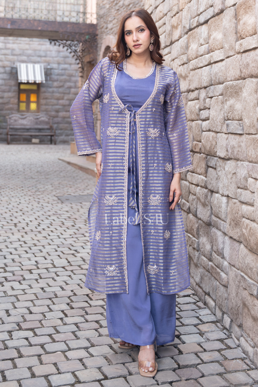 Lavender Charm Indo-Western Set