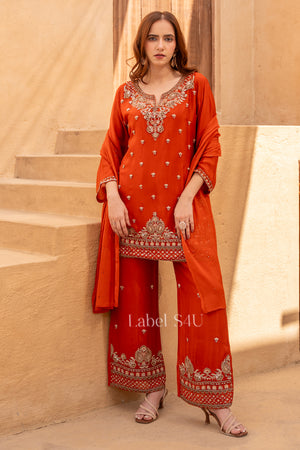Saffron Grace Handwork- Suit Set